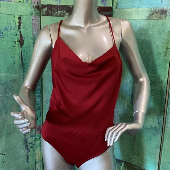 Socialite Ruby Red Bodysuit - Picture 1 of 9